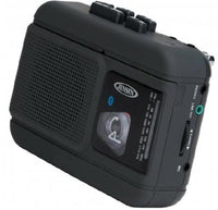 Jensen AM FM Cassette Player Bluetooth Connectivity and Earbuds
