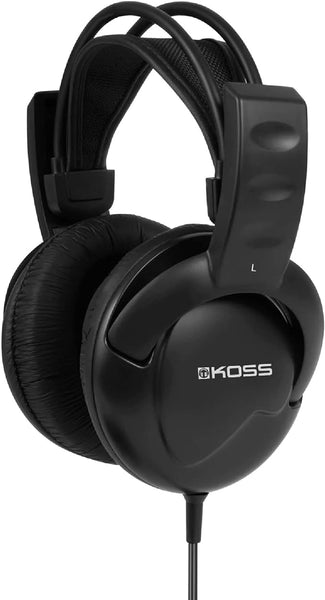 Koss Black Full Size Stereo Headphones 30-20K Hz Adjustable Flexible 8 Ft Cable