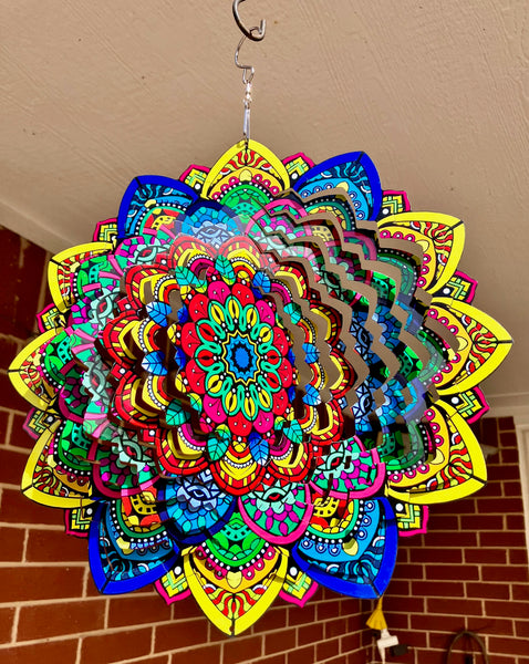 Cheery Colorful Decorative Hanging Wind Spinner for Your Yard Patio Porch