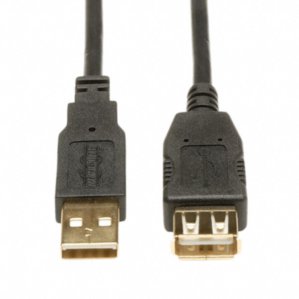 Tripp Lite 6 Ft Black USB 2.0 Gold Extension Cable MF Heavy Duty
