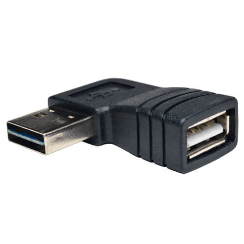 Tripp Lite Black USB 2.0 90 Degree Adapter RIGHT ANGLE or VERTICAL Male to Female USA Seller
