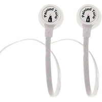 Painted Tunes Pure White Stereo Earbuds with Tangle Free Cord New in Package