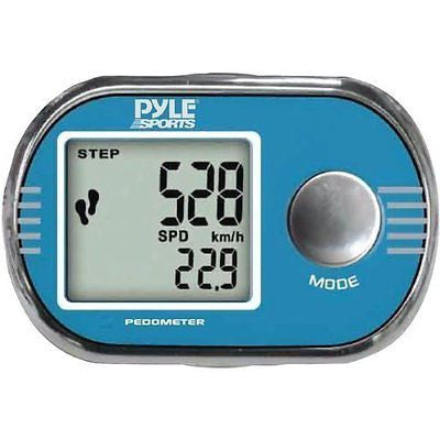 Pyle Blue Pedometer Step Timer Distance Speed Stopwatch Clock