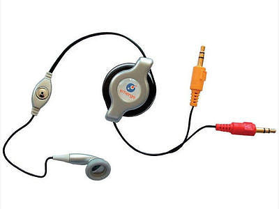 Retrak Retractable VOIP Internet Call Mic and Headset in Silver