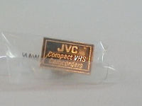 JVC Pinback Compact VHSC Rectangular Gold & Black New in Pkg