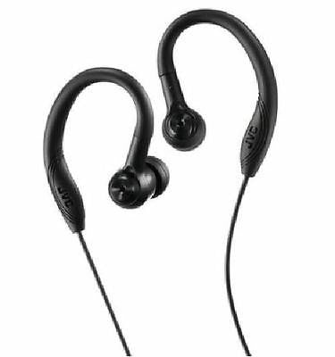JVC Black Sports Sweat Proof Secure Fit Earhook Stereo 3 Size Earbuds 10-20K Hz
