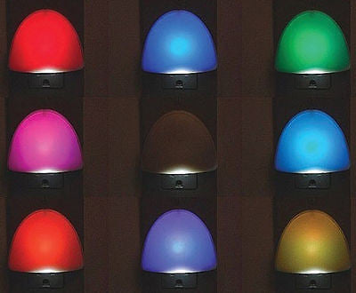 P3 LED Rainbow Night Light 8 Changing Colors Cool to Touch