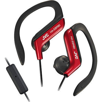 JVC Sports Stereo  Ear Clip Earbuds with Remote and Mic Red New in Package