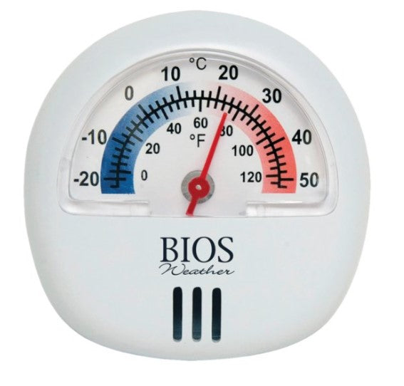 Bios Magnetic Thermometer Indoor Outdoor White Fahrenheit Celsius with Stand