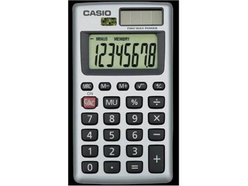 Casio 8 Digit Solar Plus Battery Calculator Auto Off Small for Pocket or Purse