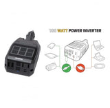 Energizer Silent Power Inverter 12VDC Input 100 Watts Output 200 Peak 1 AC 2 USB