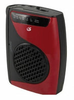 GPX AM FM Black and Red Cassette Player Recorder with BuiltIn Mic and Earbuds