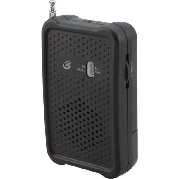 GPX AM FM Compact Portable Personal AM FM Radio with Earbuds