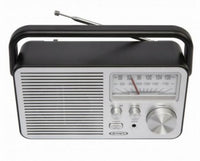 Jensen Black Blue or Green AM FM Portable AC DC Table or Shop Radio with Audio Input