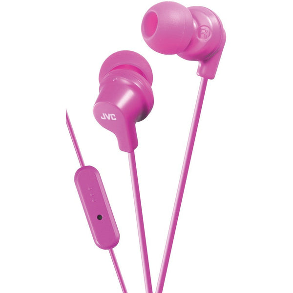 JVC Colorful Sound Earbuds with Remote and Mic Earbuds 8-23K Hz Pink