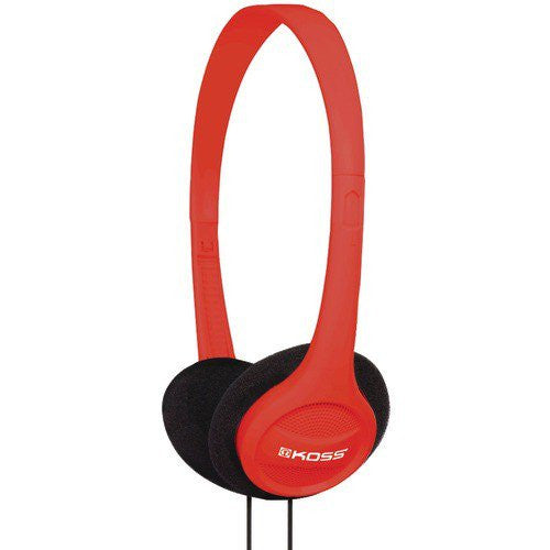 Koss Red Lightweight Portable Stereo Headphones 80Hz-15KHz
