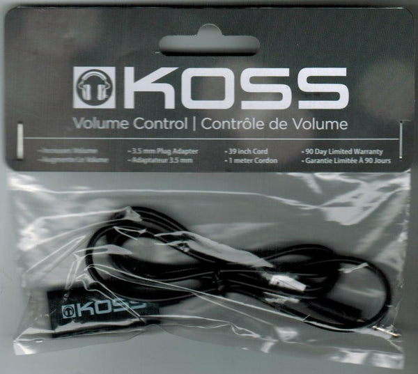 Koss Headphone or Earbud Volume Control Accessory Black
