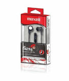 Maxell Black Enhanced Bass 13 Stereo Earbuds with Microphone Noise Isolating