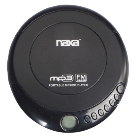 Naxa Portable MP3 CD Player Antiskip FM Radio Headphones Black