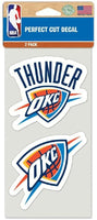 NBA Oklahoma City Thunder Perfect Cut Decal Set of Two 4" by 4" by Wincraft