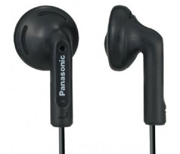 Panasonic Power Bass Stereo Earbuds Black 3.5mm 20-20kHz 3.9 Foot Cord