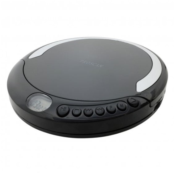 ProScan Black Portable CD CDR CDRW Player with Black Earbuds