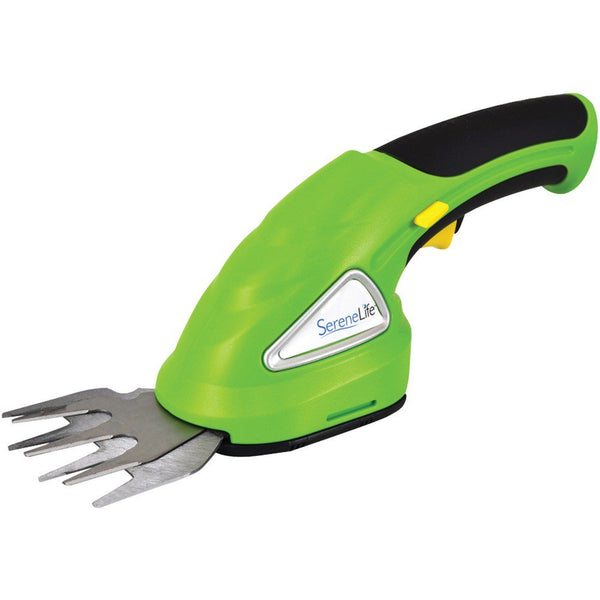 Serene Life Cordless Electric Handheld Shears and Shrub Trimmers Green