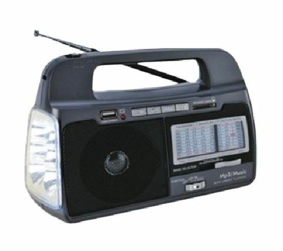 SuperSonic 9 Band AM FM 9 Shortwave Radio with Flashlight AC or DC Battery Operated