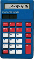 Texas Instruments Blue Basic School Calculator Small for Pocket or Purse New